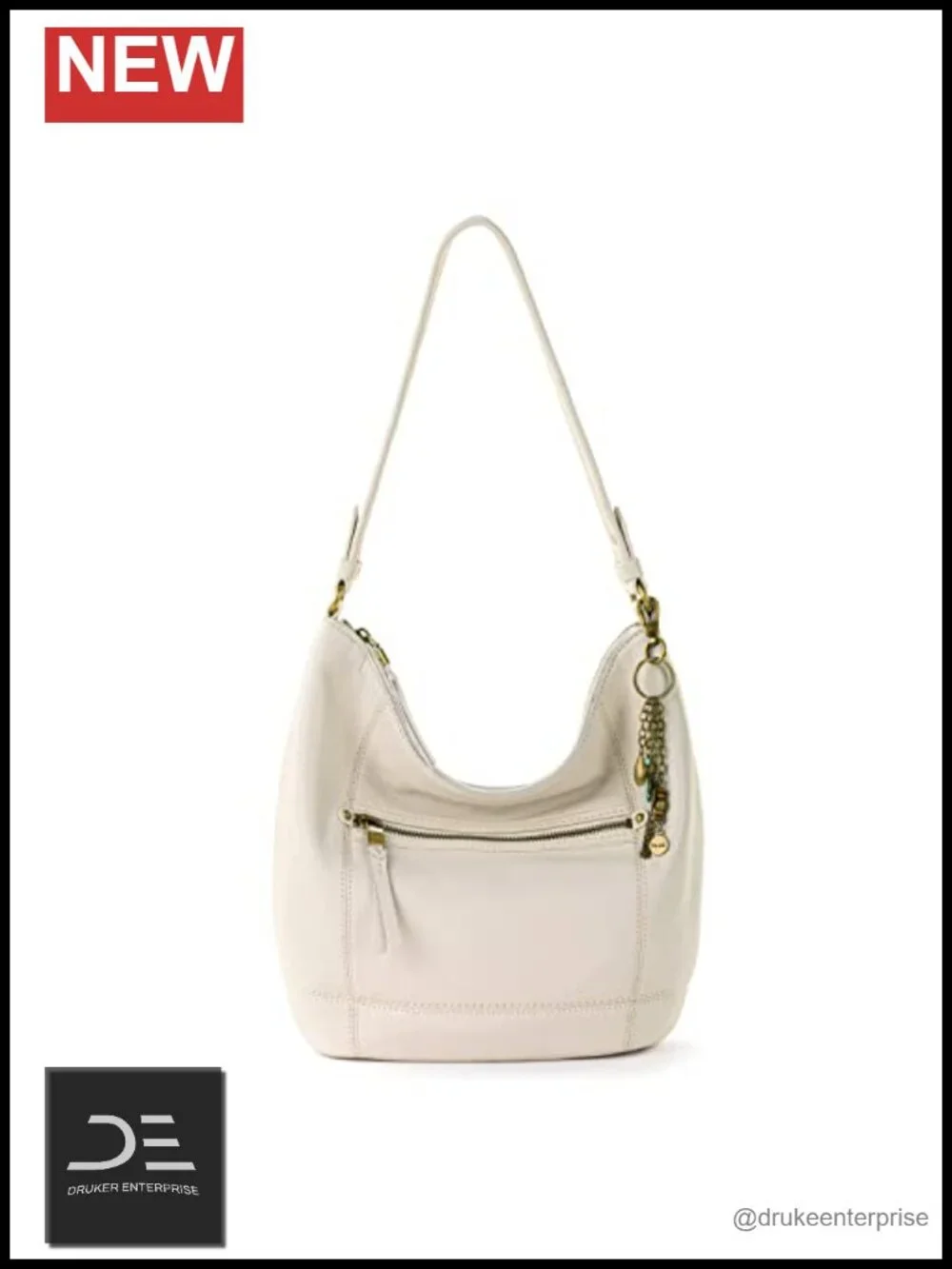 The Sak Sequoia Leather Hobo Bag - Large Slouchy Shoulder Purse, Zip Pockets,